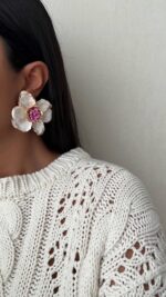 گوشواره گل میناکاری